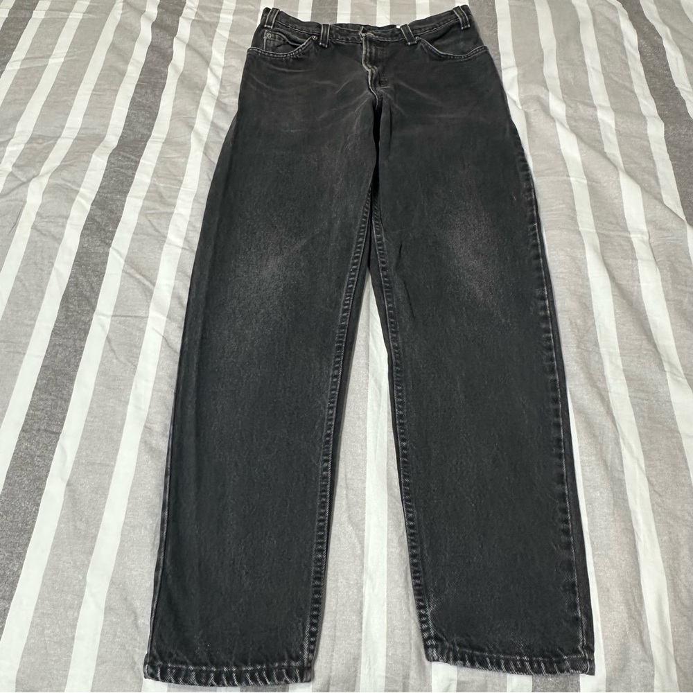 Vintage Levis 550 Orange Tab Jeans Mens 32x32 (31x31) Faded Black USA 90s